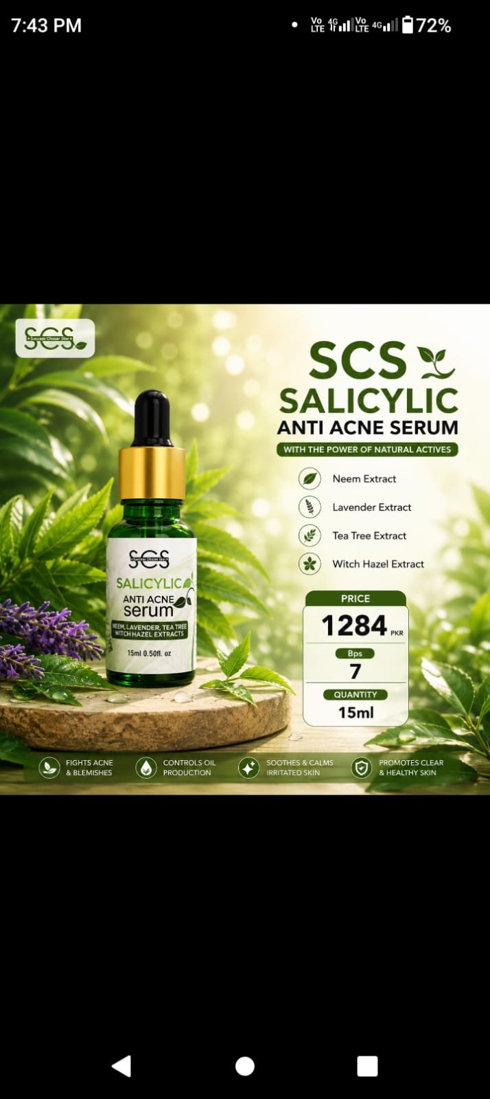 Salicylic anti acne face wash, Salicylic anti acne serum, Antini acne mask